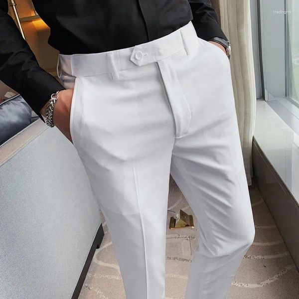 Herrenanzüge hochwertige Männer Kleidhosen Herbst Korean Slim Fit Casual Office Hosen Knöchel Länge Business Formale Wear Pantalon Homme