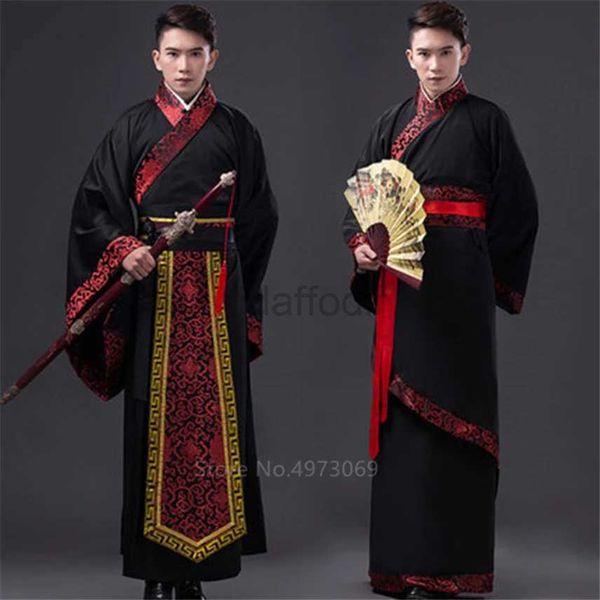 Stage Use Ano Novo Roupas Chinesas Tradicionais Vestidos Africanos Para Homens para Adultos Tang Suporte De Performance de Passo Costumes Antigos Trajes D240425