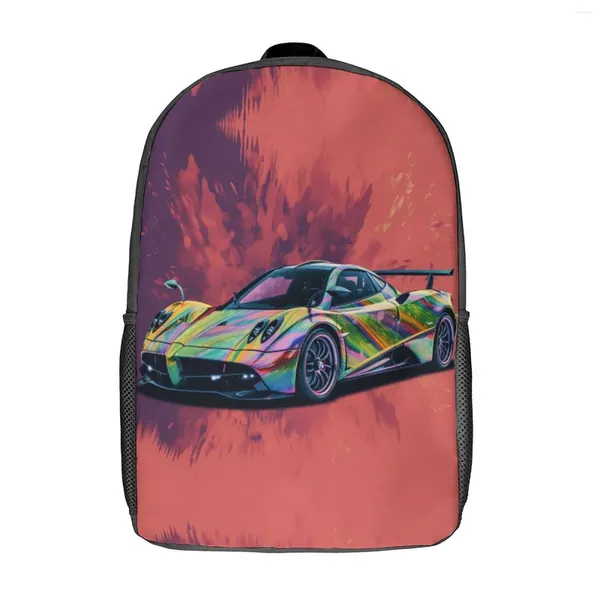 Zaino velocità sportiva auto ragazzo ragazza neo fauvism copertina art zaino sacchetti di scuola superiore