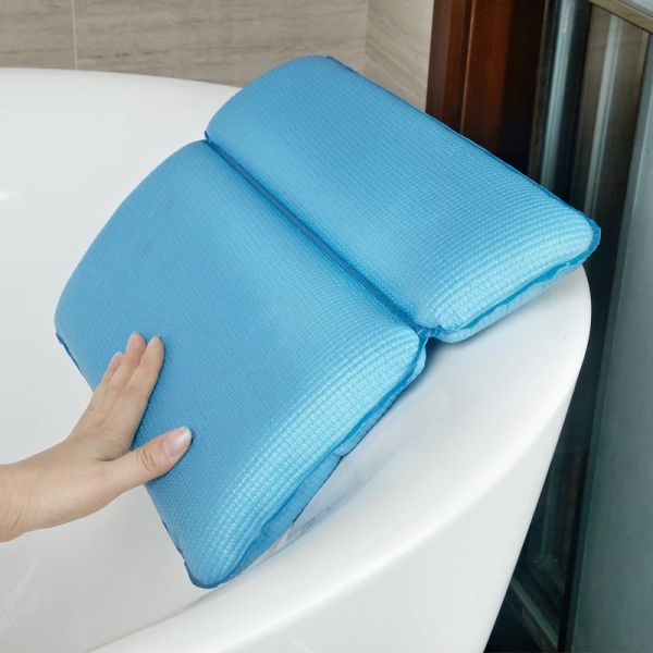 Travesseiro de travesseiro travesseiro de esponja à prova d'água travesseiro de banheira grande xícara de sucção spa Acessórios para banheiros Acessórios de banheira Pillow Spa Bath Pillow