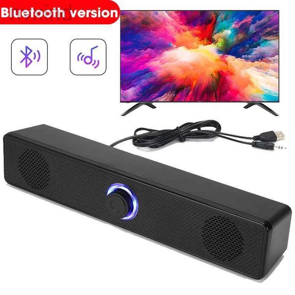 Alto -falantes portáteis Sistema de som do home theater Bluetooth Speaker 4D Surround SoundBar Computer Speaker para TV Soundbar Box Subwoofer estéreo Caixa de música D240425