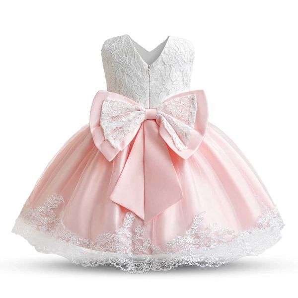 Unw9 -Mädchenkleider Neugeborene Baby Kleider Kleider Partykleider für Mädchen 1 Jahr Geburtstag Prinzessin Kleid Spitze Taufkleid Baby Kleidung weiße Taufe D240425