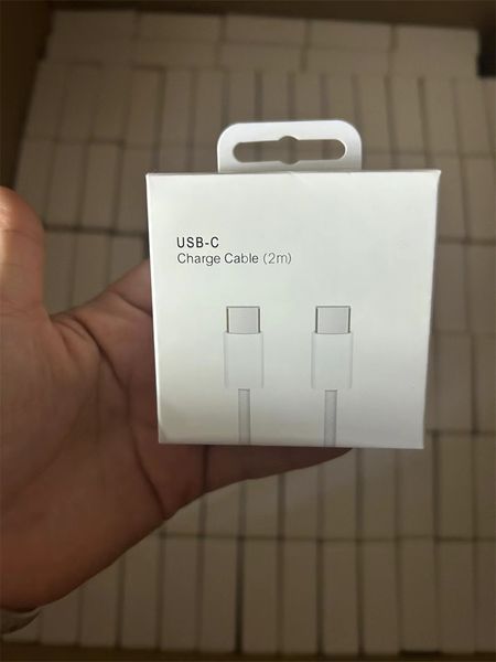 Cavi PD da 2m 6ft 60W PD VACCIPA USB C per digitare cavi di ricarica per cavo intrecciato Cavo di dati del caricatore rapido per iPhone 15 Samsung Xiaomi Huawei con scatola