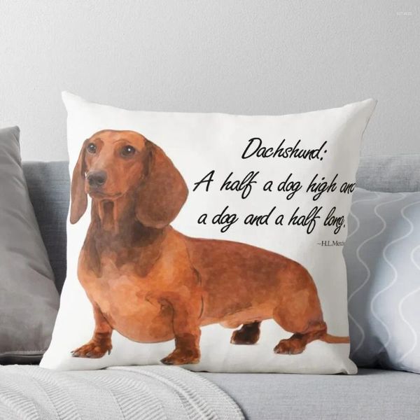 Travesseiro Dachshund Humor joga decorativos para casos personalizados da sala de estar