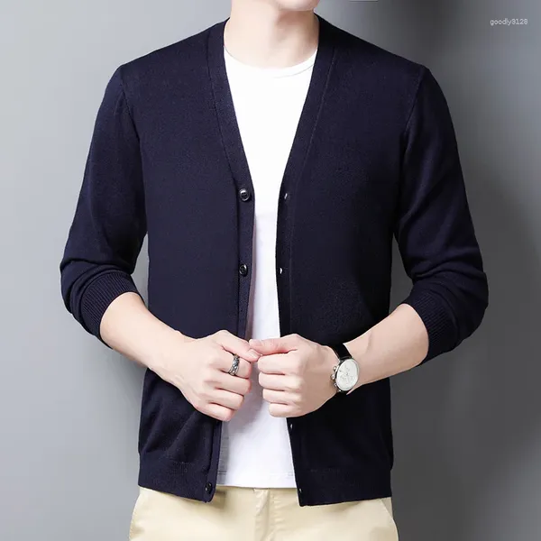 Herrenpullover Koreanische Modei-Strickjacke Marke Pullover Männer Kleidung weich war warm