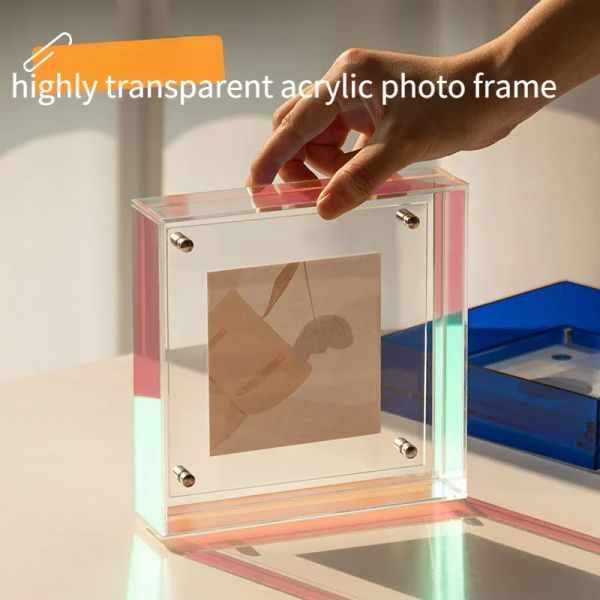 Frames Modern modern simples deslumbrante acrílico impressão de molduras e enquadramento de imagens criativas de quadro de fotos DIY álbum de fotos Ornamento