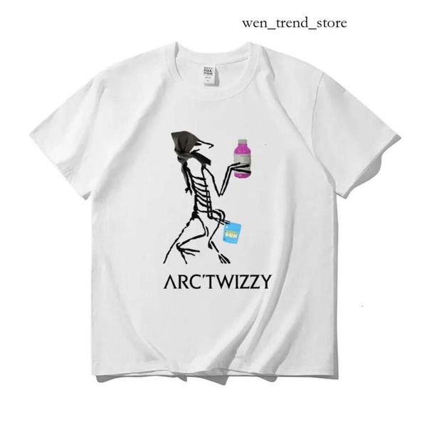 Arcterx Ceket Erkek Tişörtleri Twizzy Grafik Baskı Tshirt Kısa Kollu Tişört Yaz Erkek Kadın Moda Günlük Gevşek Unisex E Boyut Tees Arcterx Gömlek