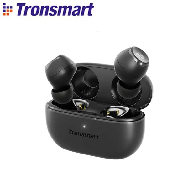 Fones de ouvido Tronsmart onyx puro fones de ouvido híbrido driver duplo tws fones de ouvido com bluetooth 5.3, uma recuperação de chave, 32 horas de reprodução, tempo de reprodução,