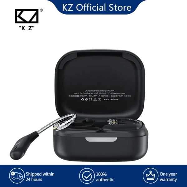 Cuffie KZ AZ09 Cavo di aggiornamento wireless BluetoothComptible 5.2 HIFI Wireless Gancio C Connettore per pin con custodia di ricarica