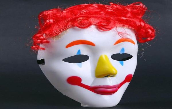 Dans Partisi Cos Palyaço Maskesi Çocuklar Çocuklar Hallowmas Venedik Maskesi Masquerade Tam Yüz Maskeleri Wig Saç parçası Festival Etkinlik