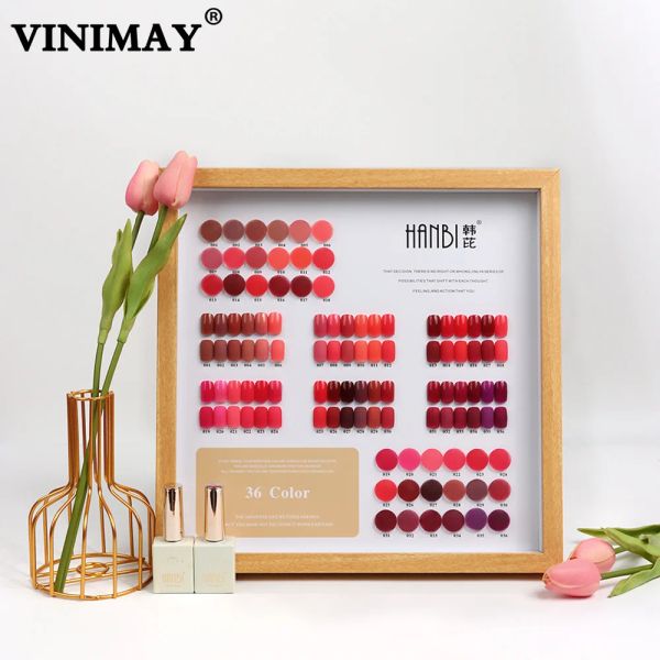 Gel Vinimay 36 Cores Red Uil Art Gel Molho de unha UV Mergulhe de gelpolish gel Gel Primer Manicure Manicure Nails Gel Lacque Salon