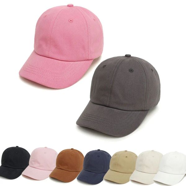 Acessórios Baby Girl Baseball Caps Pink preto branco cinza crianças de baixo perfil chapéu de sol garoto menino correndo acessórios para roupas de cabeça