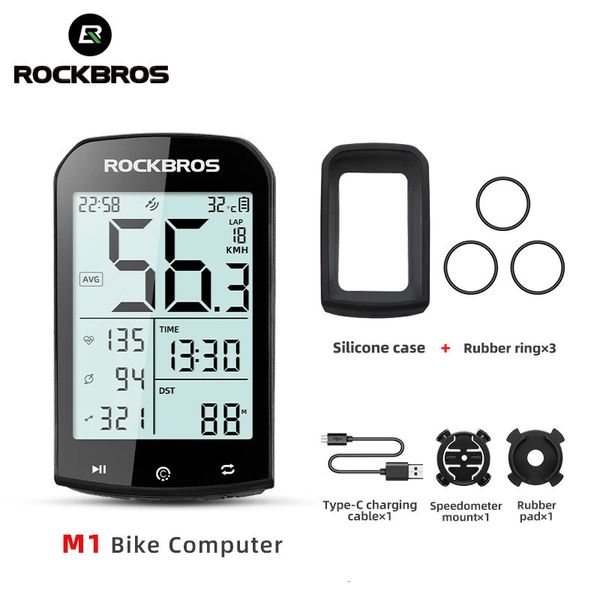 Rockbros GPS Bike Computador 50 Ant Bluetooth IPX6 Speedômetro sem fio odômetro