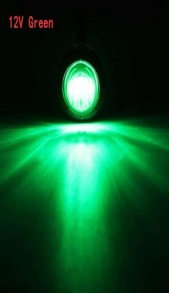 4pcs araba ampulleri 12v yeşil 34 inç yuvarlak LED ön arka yan işaretleyici ışıklar evrensel kamyon römorku için su geçirmez açıklık ışığı 7681512