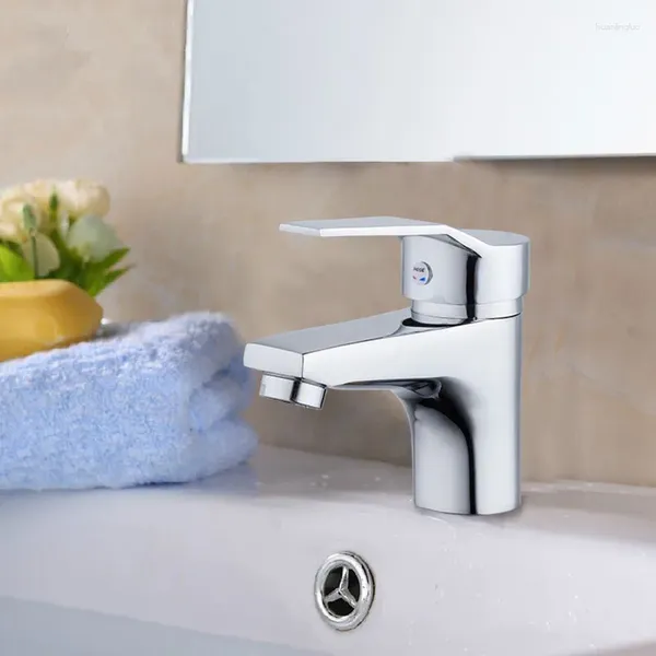 Rubinetti del lavandino del bagno maniglia di lavaggio del rubinetto del bacino singolo e accessori per mobili per acqua miscelati freddi