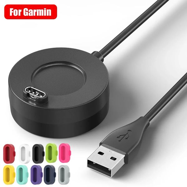 Dispositivos Cabo de carregamento para Garmin Forerunner 935 945 630 245 Cabo de dock de carregador para Garmin Fenix 7 7s 7x 6 6s 6x Pro 5 5s 5x Tampa de plugue