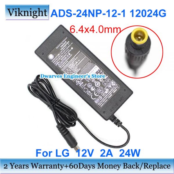 Adaptador genuíno 12V 2A Adaptador CA ADS24NP121 12024GEAY60740801 Carregador para LG W1943S monitor FLATRON E2050PN E2260VPN E1940T E2040T