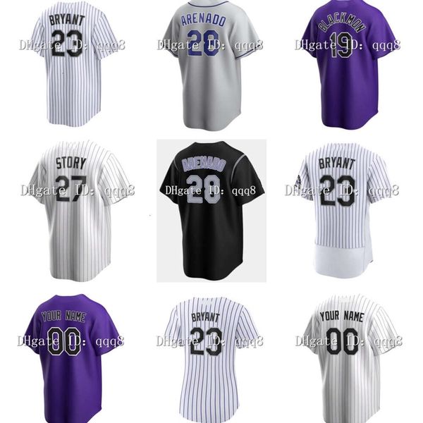 Kob Wilson Baseball -Trikot Kris Bryant Charlie Blackmon Brendan Rodgers Todd Helton Larry Walker Ryan McMahon C. J. Cron Randal 15 Grichuk