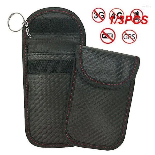 Depolama torbaları 1/3pcs mini araba fob kasası rfid bloketleme torbası Cep telefonu su geçirmez gizlilik koruması