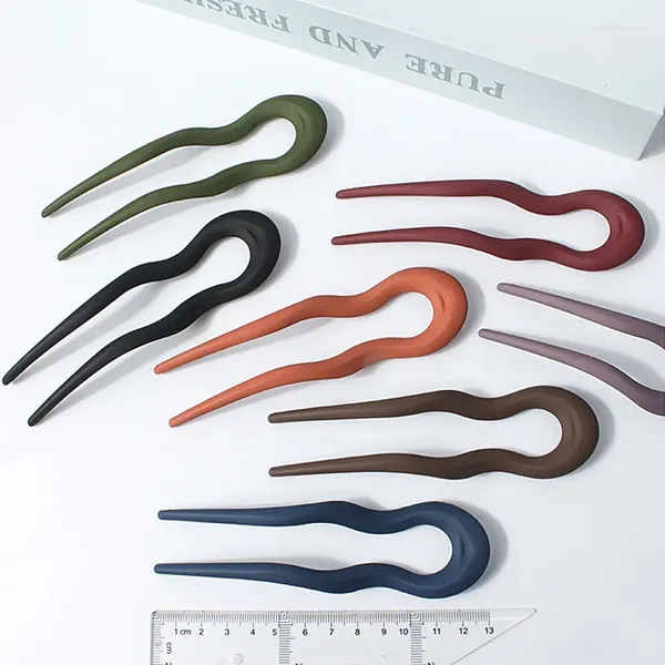 Клипы для волос ретро геометрические U-образные палочки для женщин Summer Sweet Fork Hairpins Maker Maker Fashion Head Accessories