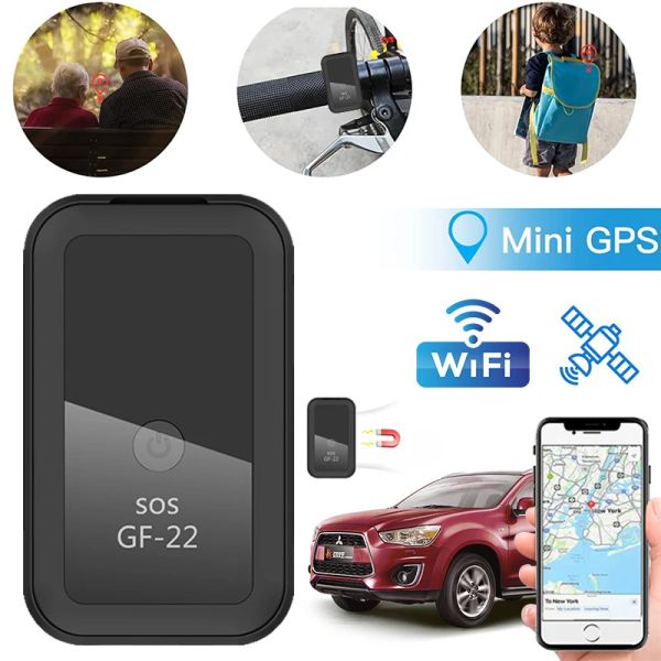 Accessoires Mini GF22 GPS -Auto -Tracker Echtzeit GPS Tracker Antilost -Geräte -Locator App Steuerelement Magnetic Mount SIM Meldung Positionier 2023