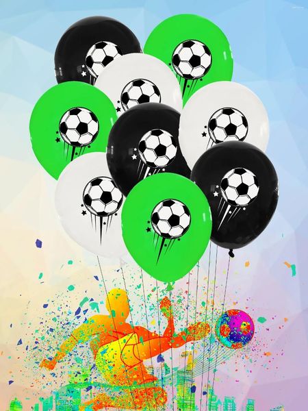 Decoração de festa 9pcs 12 polegadas Balões de látex de futebol