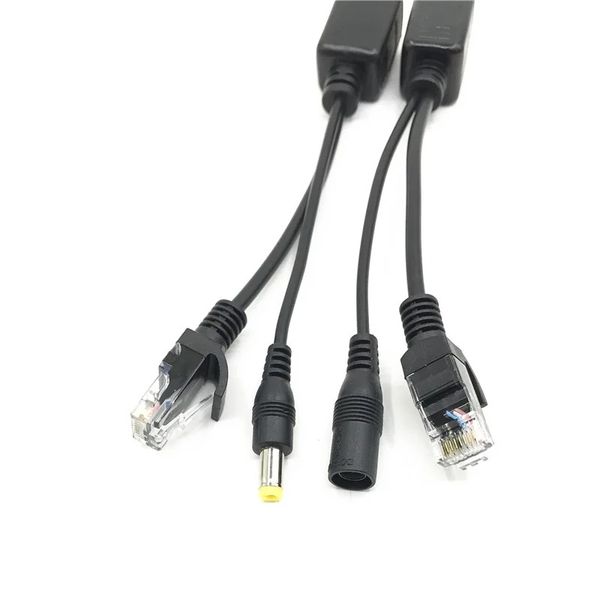 2024 Hot Poe Cable Passive Power sobre o adaptador Ethernet Poe Splitter Injector Injetor Módulo de Fonte de alimentação 12-48V Para IP Camerafor IP Camera Supply Supply Supply