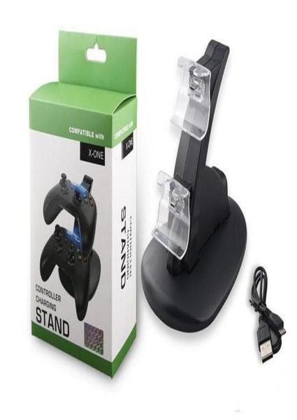 Dual -Ladegeräte für PlayStation 4 Xbox One Wireless Controller 2 USB -Ladedock -Mount -Standhalter für PS4 Xbox One GamePad Plays1123542
