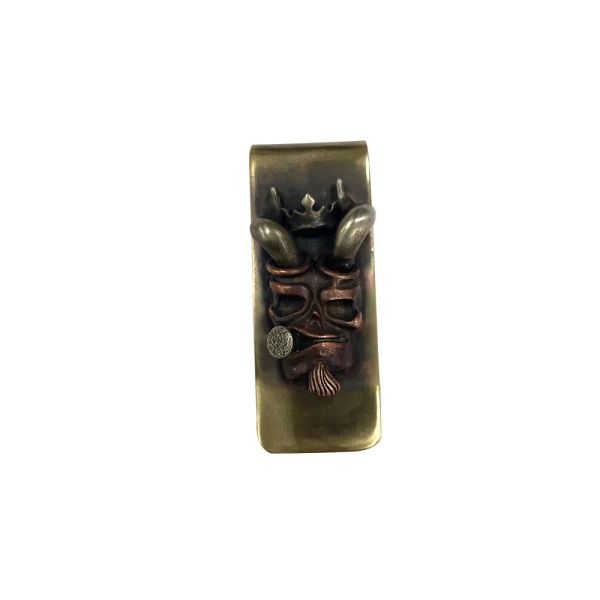 Ferramentas ao ar livre pequena ferramenta de cobre Brass Hellboy EDC Clip Dinheiro Titular do Cartão de Dinheiro