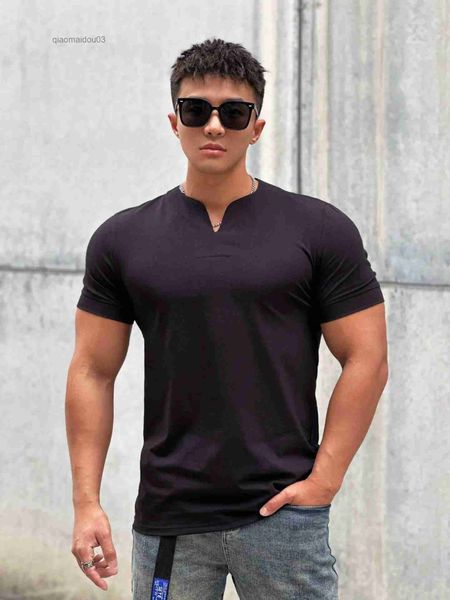 Camisetas masculinas roupas masculinas new moda vistosco de manga curta Men Slim Fit T-shirt Men Cotton Casual Summer Gym Fitness camiseta camiseta