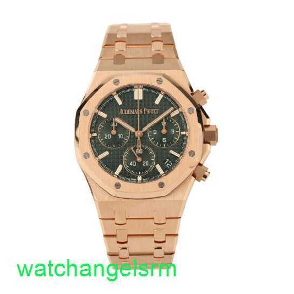 AP Crystal Wrist Watch 26240or.oo.1320or.04 Royal Oak All Rose Gold 50th Anniversary Comemorativo Automático Mechanical Mass Watch Garantia