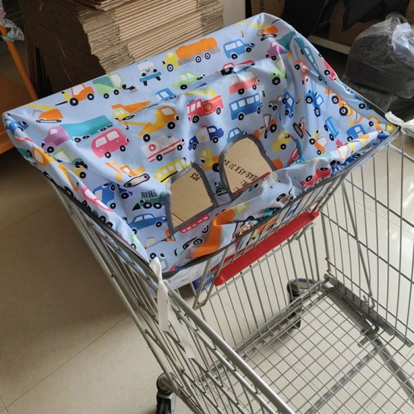 Copri i bambini supermercati del carrello della spesa per drogheria Copertina per sedili per bambini Coperture impermeabili per bambini Cuscino per sedili da viaggio portatile