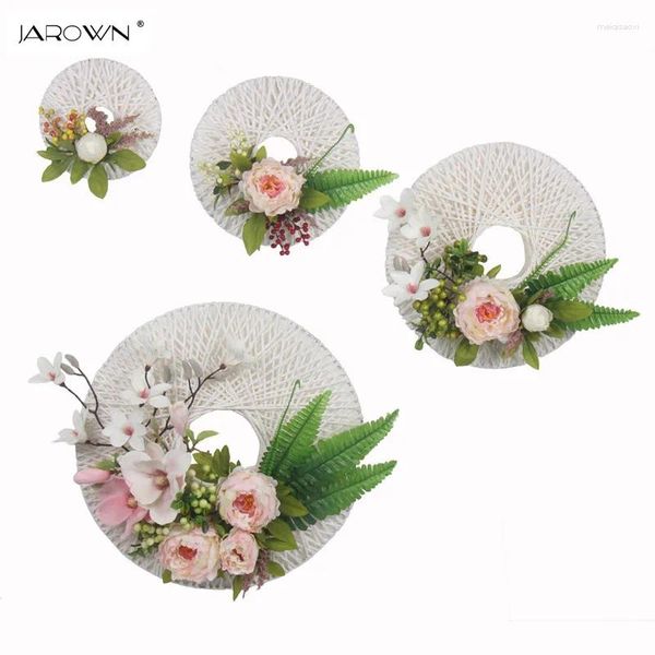 Декоративные цветы Jarown 4pcs/Set Artificial White Paper венок для украшения стены