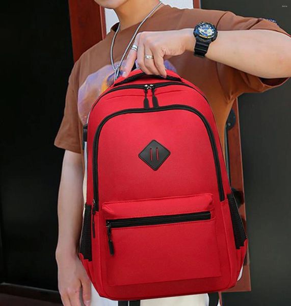 Школьные сумки унисекс рюкзак классический книжный мешок взрослые и подростки школьной сумки с USB -портом для батареи с высоким распылителем