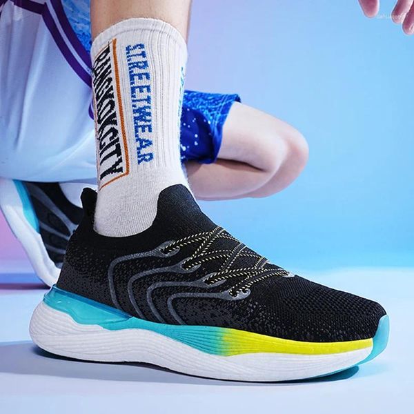 Lässige Schuhe kostenlose flexible Outdoor -Männer Sportplattform leuchtend leichte Polsterung und atmungsaktives Running Jogging Trend Sneakers