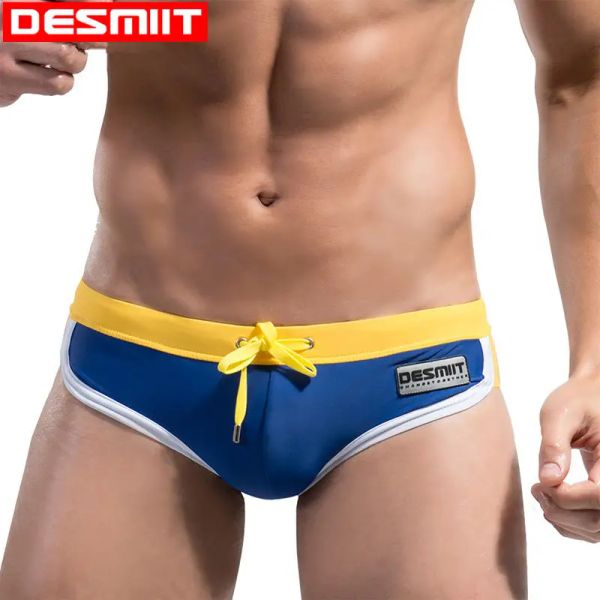 Ternos desmiit moda de banho masculino briefs de natação sexy troncos para homens biquíni short shorts de praia