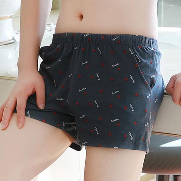 MUITAS PONTAS Mens tamanho grande boxeador solto solto de desenho animado estampado home shorts de roupas íntimas lote de algodão bolsa de algodão calcinha macho