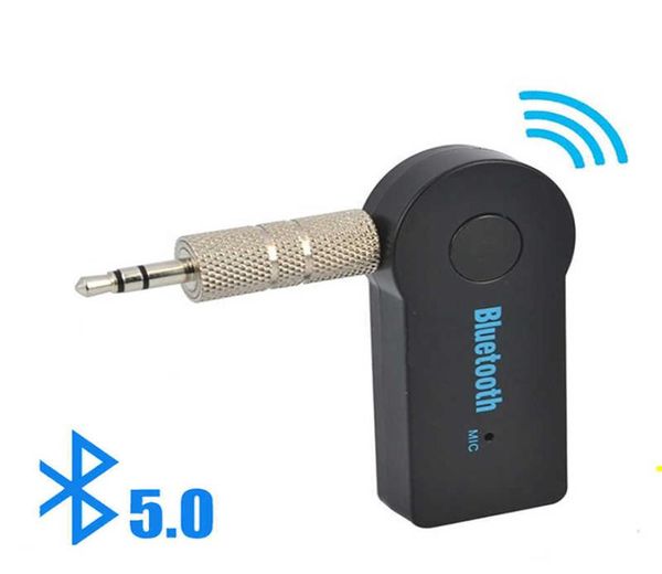2 in 1 Wireless Bluetooth 5.0 Adattatore trasmettitore Adattatore da 3,5 mm per musica per auto