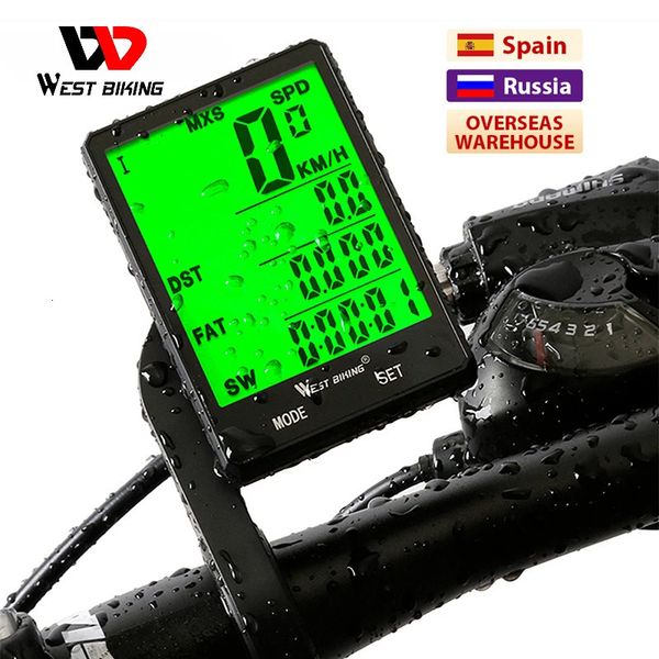 Западный велосипедный сенсорный экран велосипедный компьютер суперподобный 28large Bicycle Speedometer Multifulty модернизированный велосипед 240416