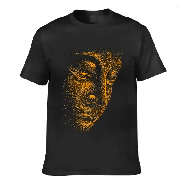 Herren T-Shirts Buddha T-Shirt T-Shirt Bambus Yoga Festival Vintage Grafik Tee Meditation Geschenk für ihr brennendes Mann Stammeshemd