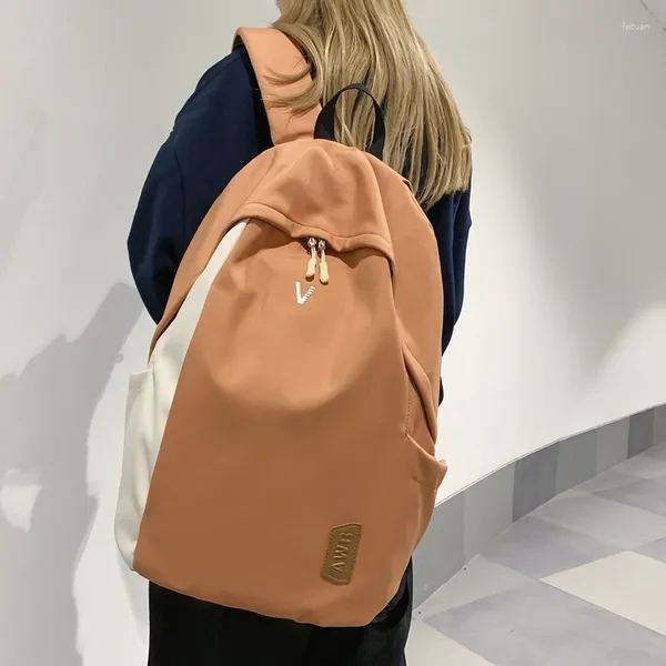 Sırt çantası erkekler dizüstü bilgisayar büyük kapasiteli naylon su geçirmez mochila kadınlar lise kızlar için öğrenci okul çantası