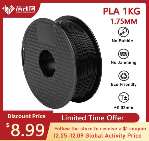 Filamento de PLA da impressora 3D 175mm 1kg Spool de alta qualidade FDM Múltiplo Color9498688