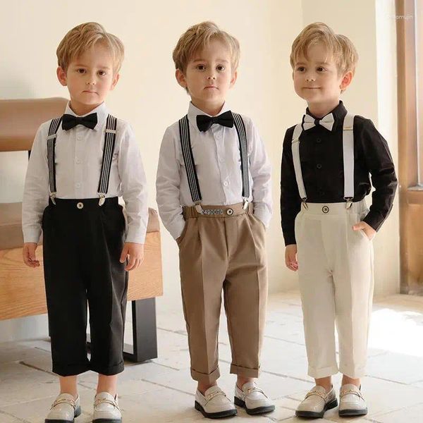 Одежда наборы мальчиков Детский день для пографического костюма школьники Формальные свадебные платья 1 год