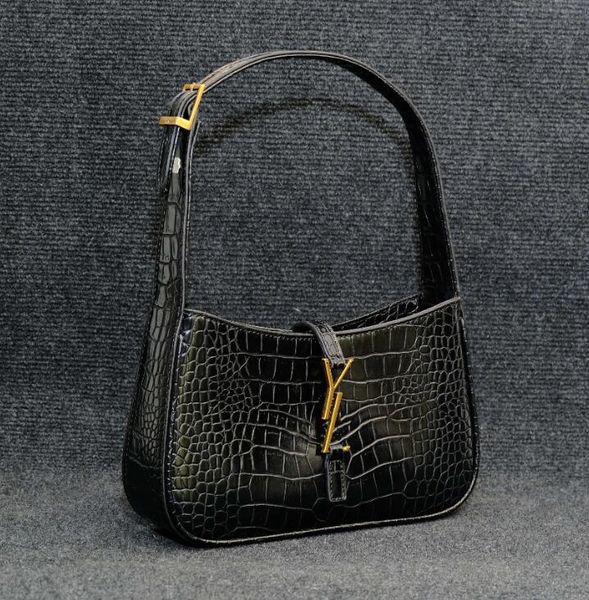 Borsa di design da donna con fibbia oro uomo lettera a spalla singola in pelle retrò diagonale trasporto porta borsetta portafoglio