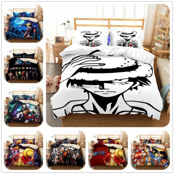 Set One Piece Giappone Game anime Summer Bed Cullecase Coprivalo copripiumino set singolo Queen King 3D Set di biancheria da letto fotografica