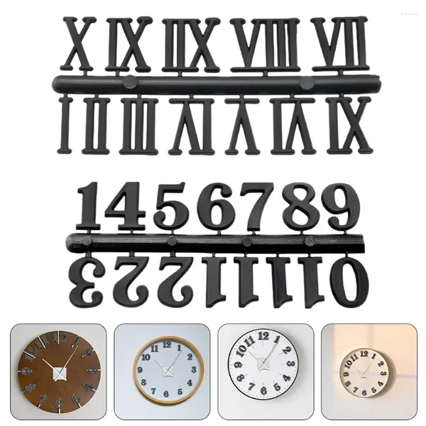 Relógios Acessórios 2 Define números de numerais de relógio de plástico Número árabe números digitais Roman Roman