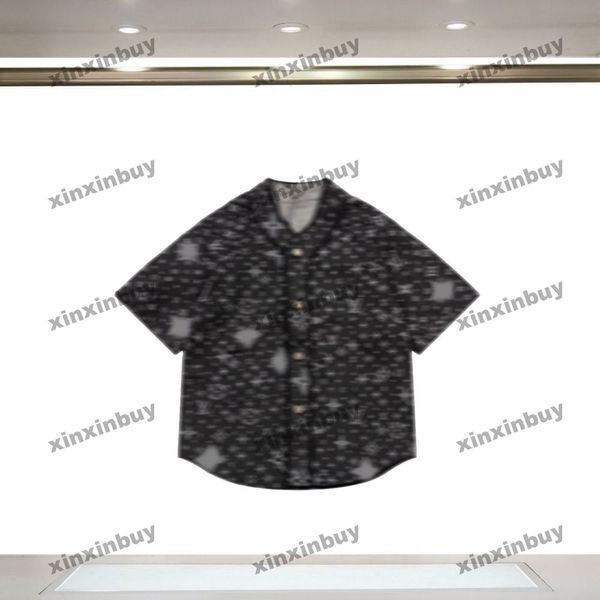 Xinxinbuy Männer Designer T-Shirt T-Shirt 2024 Italien Paris Full Sky Star Letter Jacquard Kurzarm Baumwolle Frauen weiß schwarz blau xs-2xl