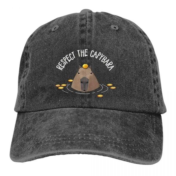 Chapéus de balde largura chapéus de balde fofo chapéu de beisebol pico chapéu de capybara animal chapéu de sol 240424