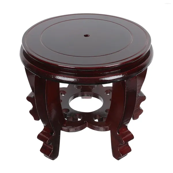 Utensílios de jantar conjuntos de plantador de madeira estilista oriental staol stool chinês exibição pedestal vaso de peixe vaso aquário lâmpada