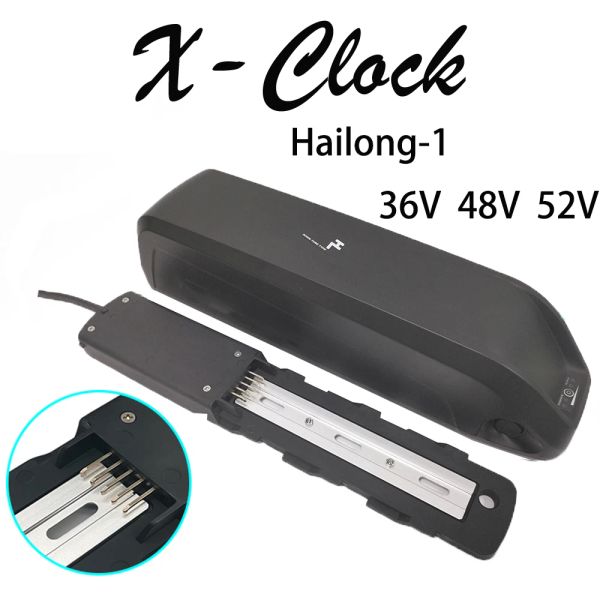Parte Hailong Battery Box 36V 48V 52V Caixa de Hailong Baterias de lítio Habitação Polly Max Load 18650 Ebike Battery Case